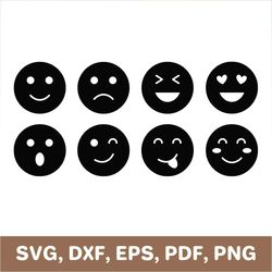 Emoji svg, emojis svg, emoji dxf, emojis dxf, emoji template, emoji cut file, emoji cutout, emoji png, emojis png, SVG