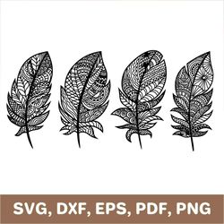feather svg, feather template, feather dxf, feather png, feather laser cut, feather cut file, feather pdf, cricut, svg