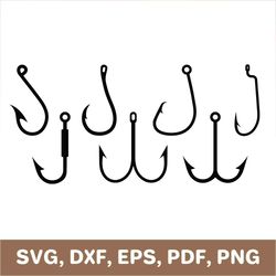 fish hook svg, fishing hook svg, fish hook dxf, fishing hook dxf, fish hook cut file, fishing hook cut file, cricut, svg