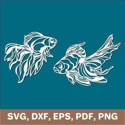 fish svg, fish dxf, fish png, fish cut file, fish cricut, fish silhouette, goldfish svg, goldfish dxf, goldfish png, svg
