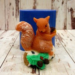 Squirrel with a nut 2 - silicone mold