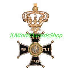 Order of Virtuti Military 1st class with rhinestones. Russian empire. Copy LUX