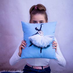 Decorative pillow for girl Ballerina Made to order
