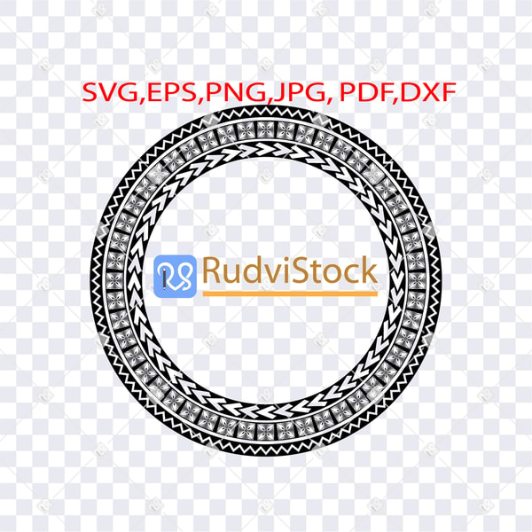 Samoan pattern circle frame design - Inspire Uplift