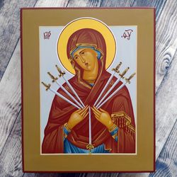Virgin Mary | Hand-painted icon | Religious gift | Orthodox icon | Christian gift | Byzantine icon | Holy Icons