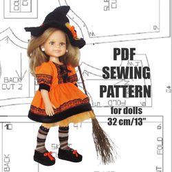 Halloween. Sewing pattern and instruction for Paola Reina doll, Halloween for doll, doll clothes, Paola Reina Halloween