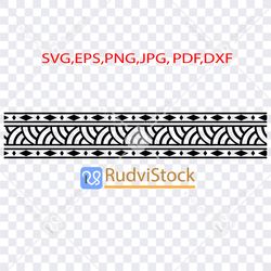 Tattoo Svg. Samoan art pattern tribal tattoo lace