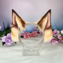 Beige Fox Ears Headband