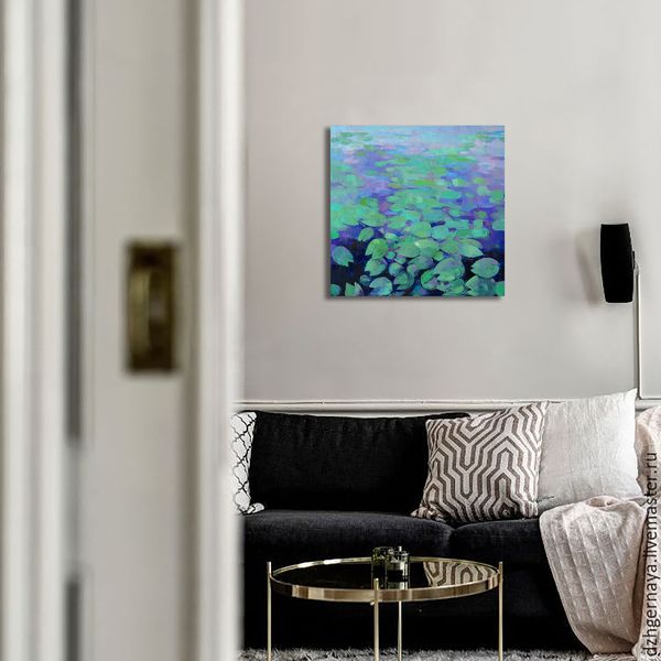 water lillies impasto art oil painting 1.jpg