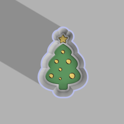 Cute Christmas tree BATH BOMB MOLD STL file for 3D Printing