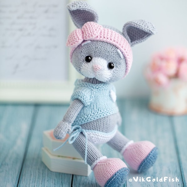 Knitted toy Pattern, Knitted Rabbit Pattern, Knitting Rabbit | Inspire ...