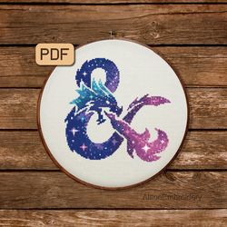 Dungeons And Dragons Ampersand Cross Stitch Pattern PDF