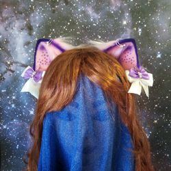 pastel pink cat kitten ears headband