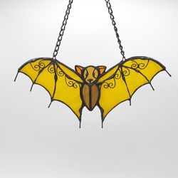 Stained Glass Bat, Stained Glass Window Hanging Bats, Stained Glass Suncatcher, Halloween Decor, Gothic Home Decor