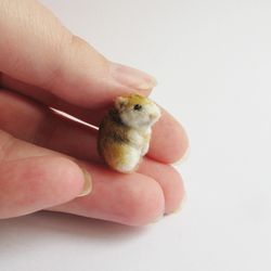 Miniature needle felted hamster