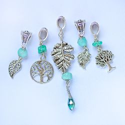 Elven jewelry dreadlock beads, set of 5 dread tubes with amazonite