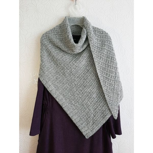 Casual Asymmetrical Shawl Knitting Pattern with 1 BONUS - Inspire Uplift
