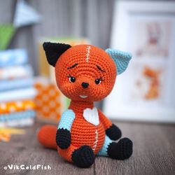 Crochet Toy Pattern, Crochet Fox, Amigurumi Toy Pattern