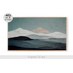 samsung frame tv art digital download 4k, samsung frame tv art painting landscape mountain, frame tv art farmhouse | 665