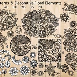 Floral Pattern SVG, Flower Template SVG