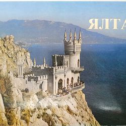 YALTA USSR vintage color photo postcards set views of town 1984