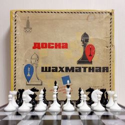 Soviet Vintage chess set. Olympics 1980 Moscow. Rare Antique Chess