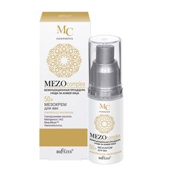 Moisturizing eye cream Mezo with hyaluronic acid tightens the skin, smoothes wrinkles, reduces dark circles