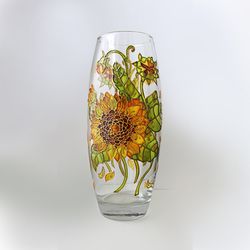 Sunflower Vase Yellow Flower Vase Centerpiece