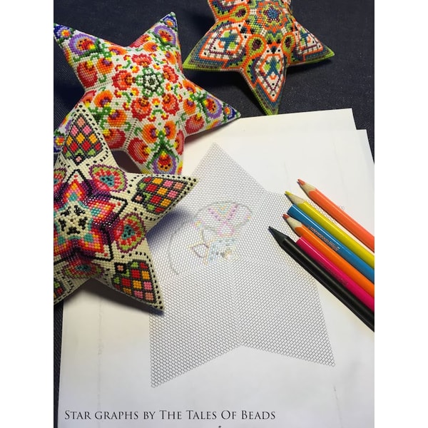 Beaded Star Graphs / Stars Beading Graphs / Seed Bead Gr | Inspire Uplift