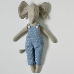 Textile Elephant, Rag Elephant, Fabric Elephant, Nice Elephant, Elephant boy, Handmade Elephant, Stuffed Elephant