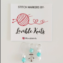 Stitch Markers | Knitting Stitch Marker | Knitting Accessories | Knitting Tools | Knitting Gifts | Anchor | Charm