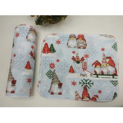 Unpaper towels set of 12 10*12" 1 & 2-ply christmas gnomes, Eco-friendly, reusable paper towels, washable paper towel