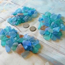 Authentic Sea Glass Craft set 7 oz (200 grams) FREE SHIPPING Real Sea Glass lot Include Rare Colors Sea Glass Decor sets