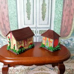 Two houses for the doll house. A toy for a doll.1:12 scale.