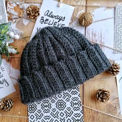 Crochet men hat, crochet hst, winter hat, christmas gift