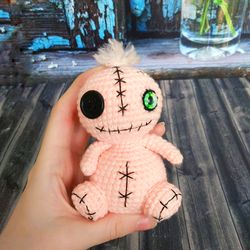 Miniature horror doll Scary teddy nightmare Voodoo doll Gothic stuffed animal Horror stuffed animal Toy plush creature d
