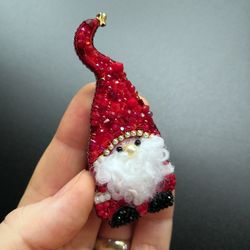 Christmas Brooch Santa Claus gift for Christmas