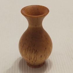 Karelian birch vase for dried flowers. Wooden vase for playing with dolls. Interior decor.