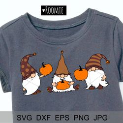 Halloween Autumn Gnomes Svg, Fall gnome SVG, Pumpkin SVG, Halloween shirt, Halloween Clipart Cut Files Decor