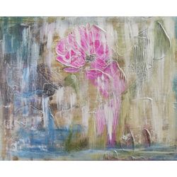 Flowers Painting Tropical Floral Original Art Landscape Painting Wall Art by LarisaRay