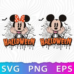Mickey And Minnie Halloween Skeleton Svg, Disney Halloween Svg, Disney Halloween Party, Minnie Svg, Scary Mickey