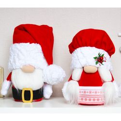 Mr. Santa Claus gnome and Mrs. Santa Claus Gnome, Christmas Gnome