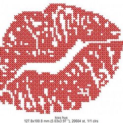 Machine Embroidery Design Kiss Lips Love Valentine's Day Embroidery Lips Embroidery Kiss Red lips Human lips Fashionable