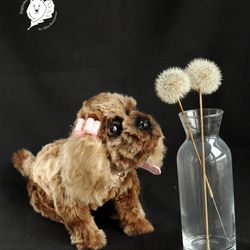 realistic toy puppy spaniel pet portrait