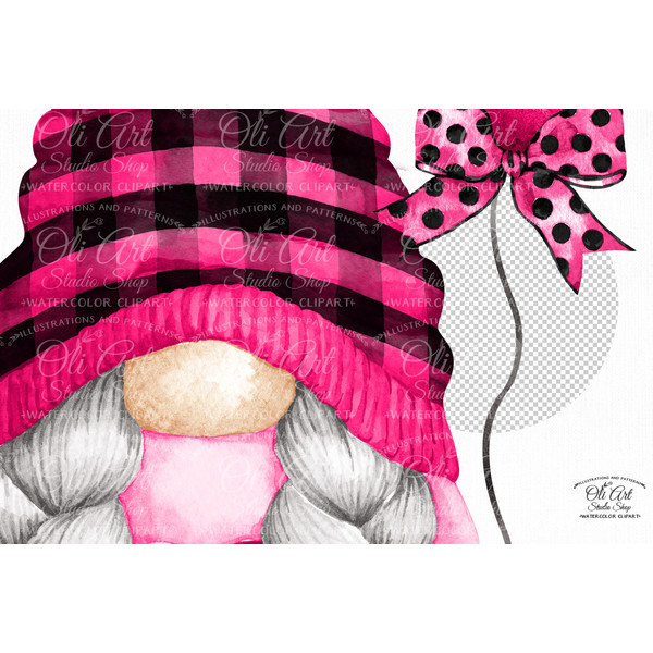 Valentines Day pink gnomes clipart_04.JPG