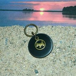 Shungite keychain, pet charm, shungite pendant for pets, emf protection stone