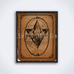 As above, so below Solomon Seal occult, esoteric printable art, print, poster (Digital Download)