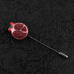 Red pomegranate pin Shawl brooch Symbolic jewelry Red brooch Lapel pin women & men