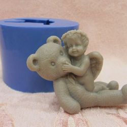 Angel and teddy bear - silicone mold