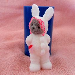 Teddy Bear wearing a rabbit suit - silicone mold